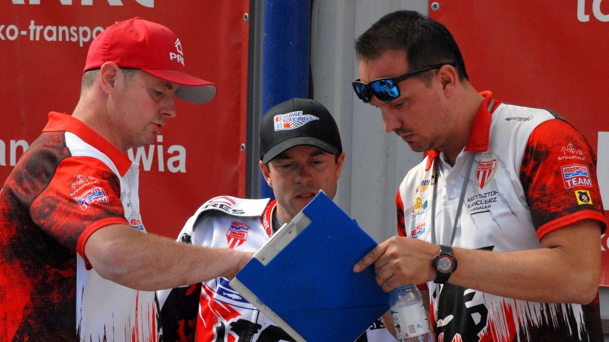 WP SportoweFakty / Tomasz Rosochacki / Na zdjęciu od lewej: Jacek Woźniak, Kenneth Bjerre i Krzysztof Kanclerz