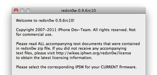 DevTeam wydaje redsn0w 0.9.6rc10 dla Windowsa oraz Maca