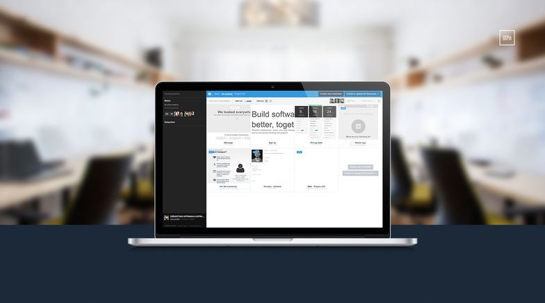 Widok aplikacji UXPin