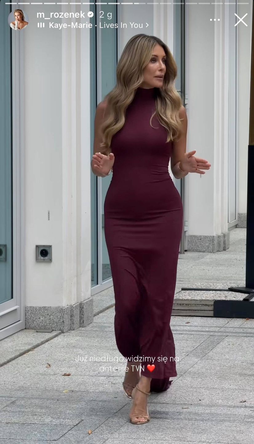 Małgorzata Rozenek pozdrawia z planu