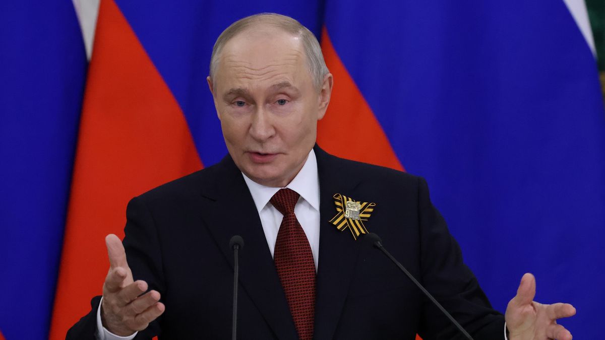 Russians Celebrate Victory Day In Moscow
MOSCOW, RUSSIA - MAY 9: Russian President Vladimir Putin speaks during his press conference at the Grand Kremlin Palace after the Victory Day parade, on May 9, 2026 in Moscow, Russia. Victory Day is commemorated in Russia annually on May 9th with an impressive military parade through Red Square, to mark the end of the Second World War. (Photo by Contributor/Getty Images)
Contributor