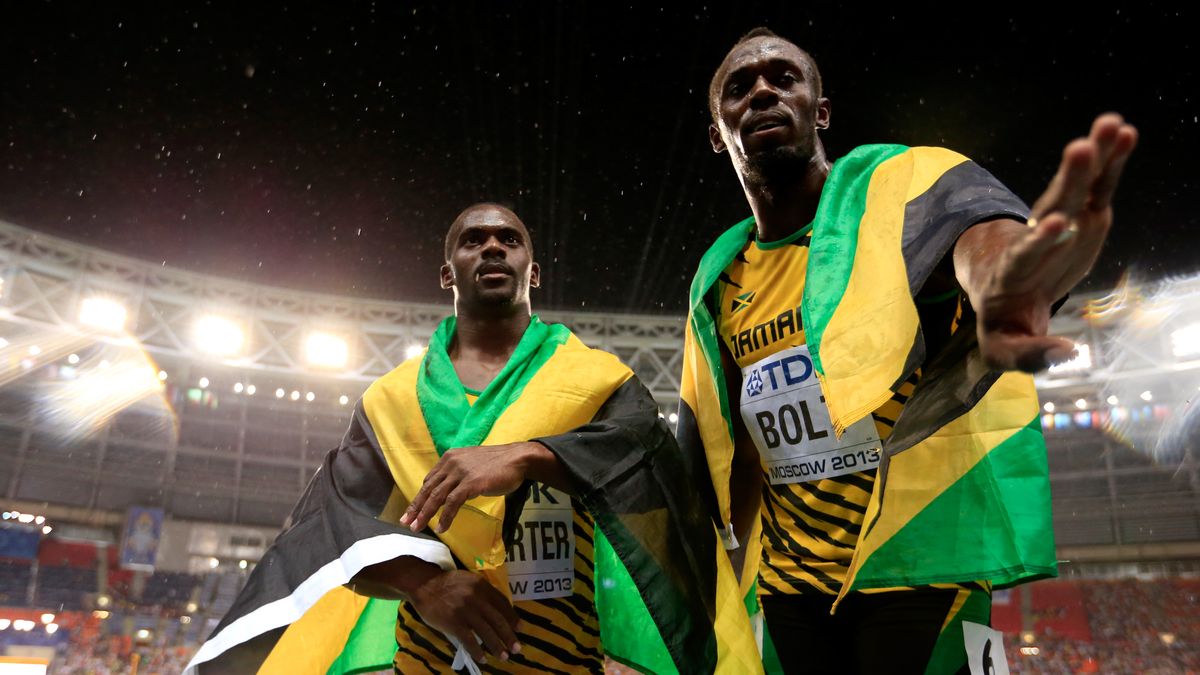 Na zdjęciu od lewej: Nesta Carter i Usain Bolt