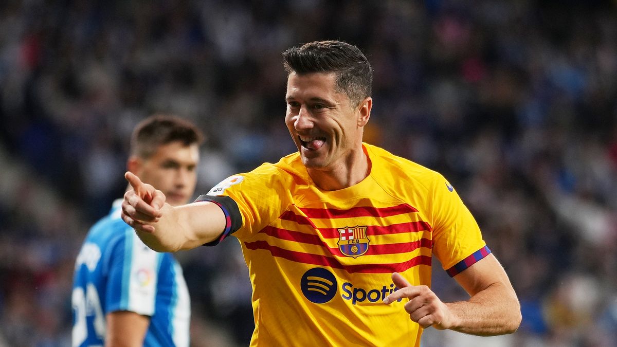 Getty Images / Alex Caparros / Radość Roberta Lewandowskiego