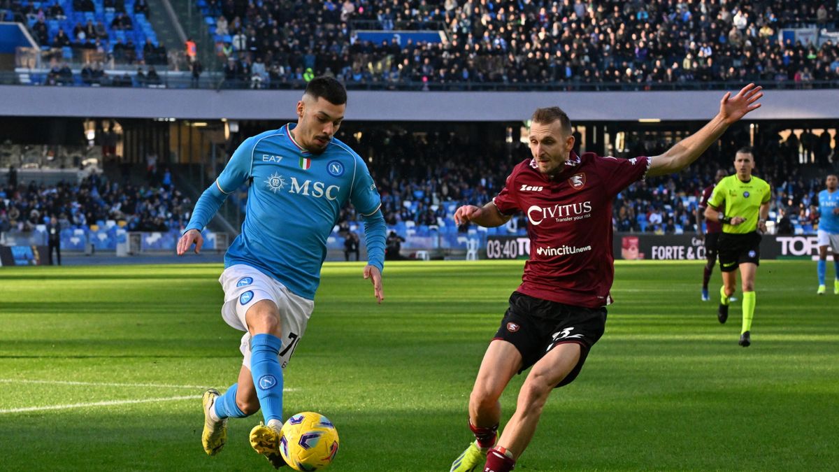 PAP/EPA / Ciro Fusco / Mecz Serie A: SSC Napoli - Salernitana