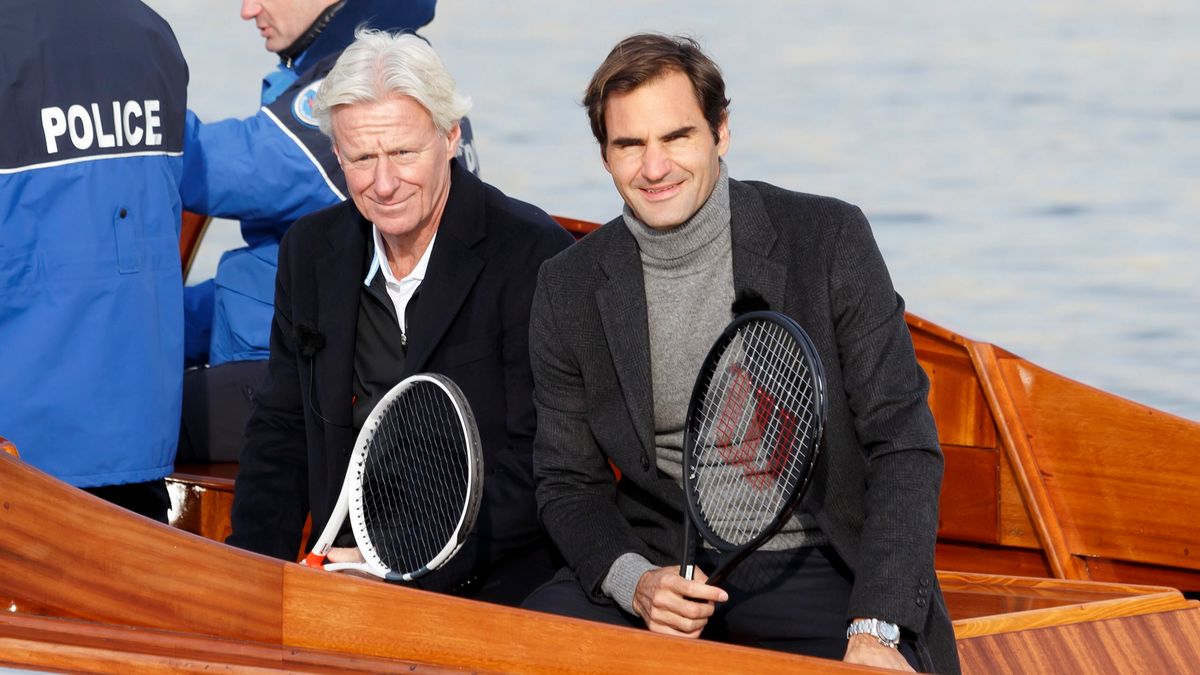 Bjoern Borg i Roger Federer promują Puchar Lavera w Genewie