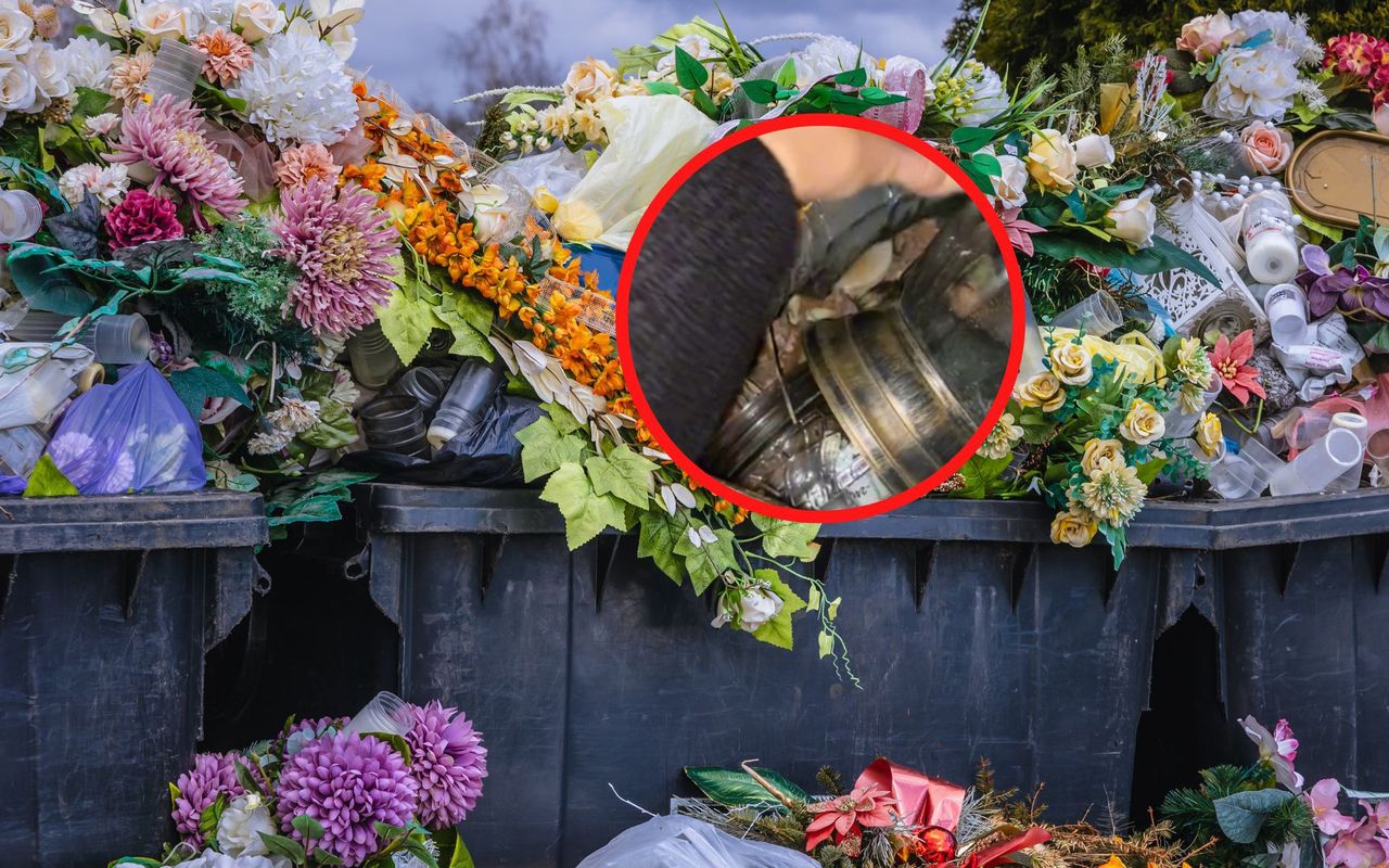 Zauważyła to w śmietniku na cmentarzu. Od razu chwyciła za telefon
