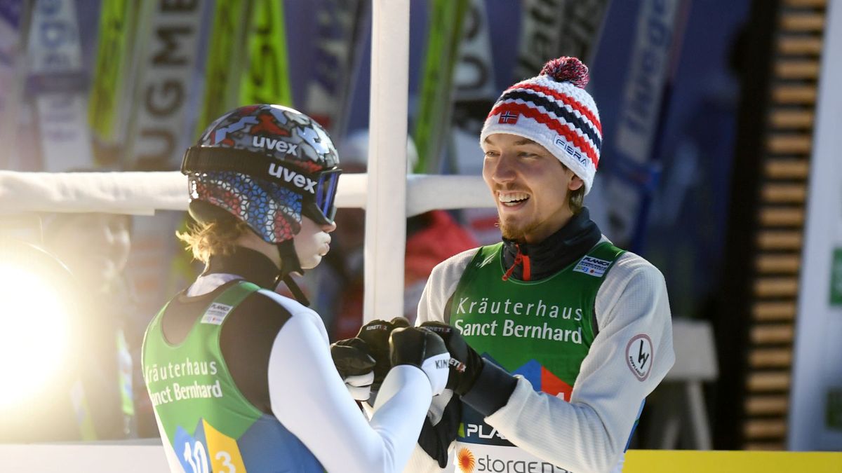 Getty Images / Jurij Kodrun/Getty Images / Johann Andre Forfang i  Marius Lindvik