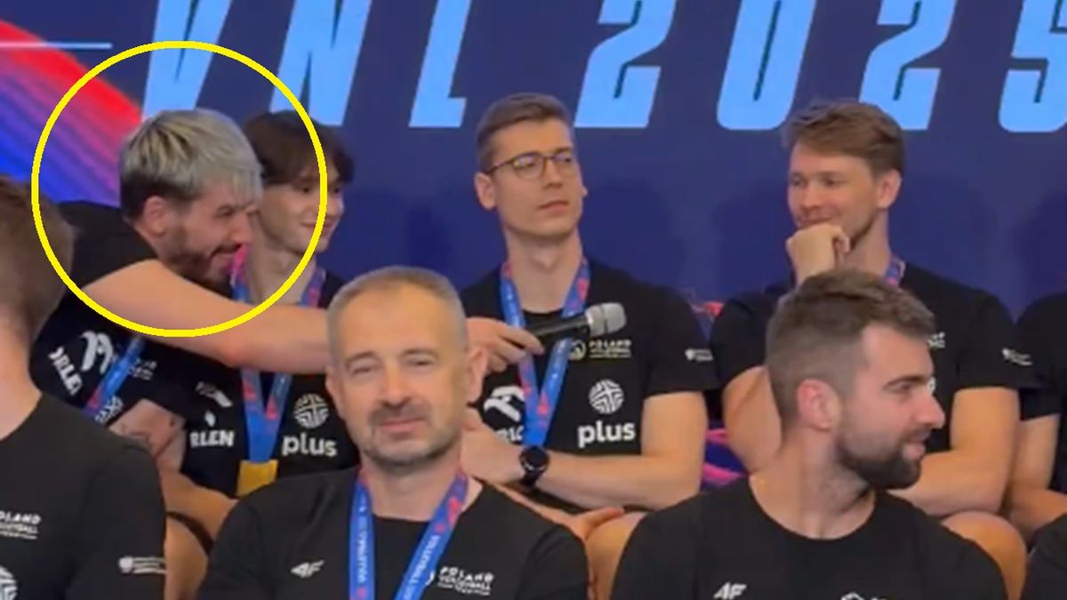 Twitter / Polsat Sport / Na zdjęciu: Tomasz Fornal z pytaniem do Jakuba Kochanowskiego