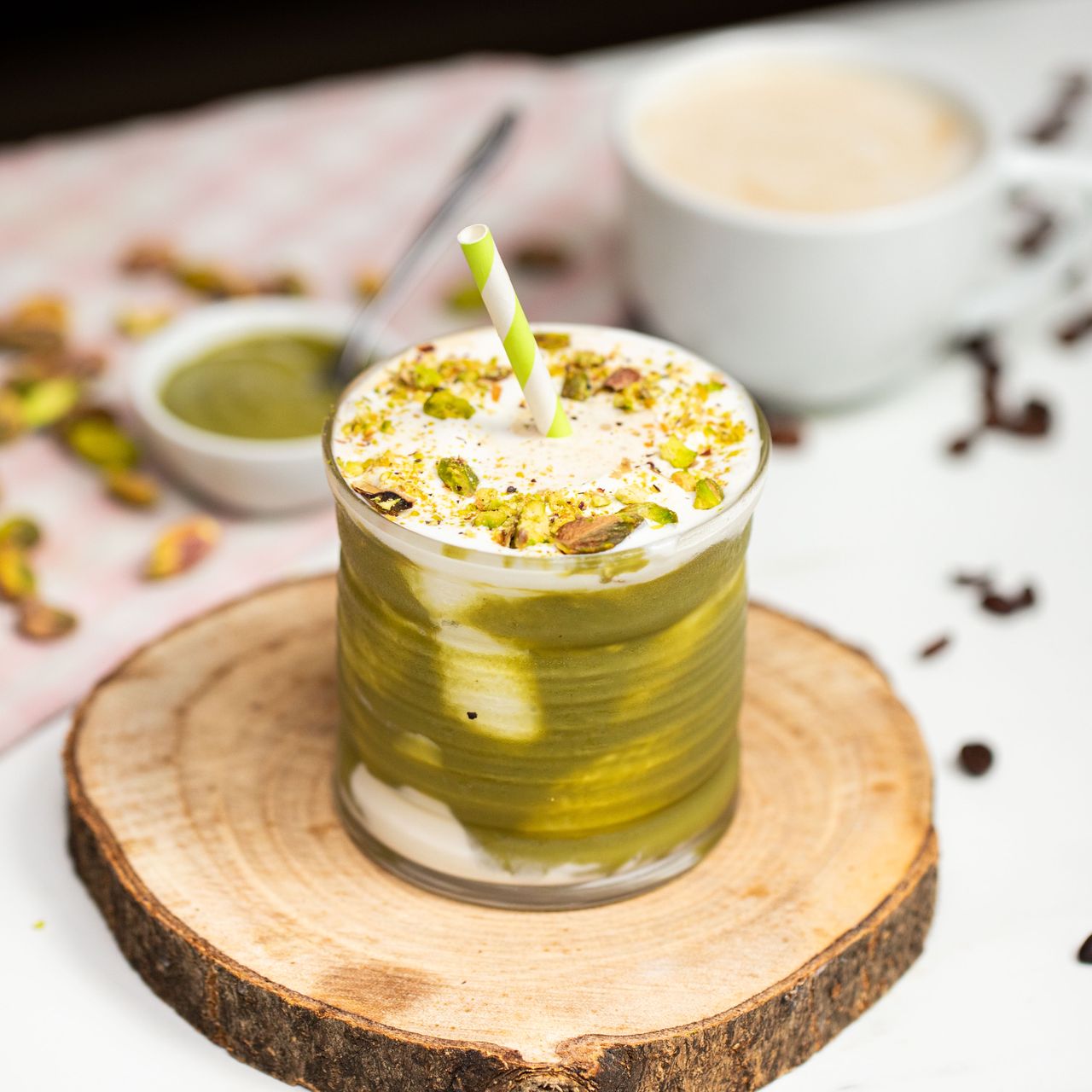 Pistachio iced coffee