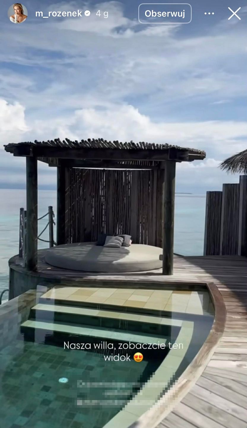 Małgorzata Rozenek nadaje z kurortu na Malediwach