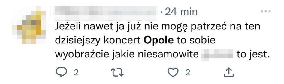 Widzowie rozczarowani poziomem Festiwalu w Opolu