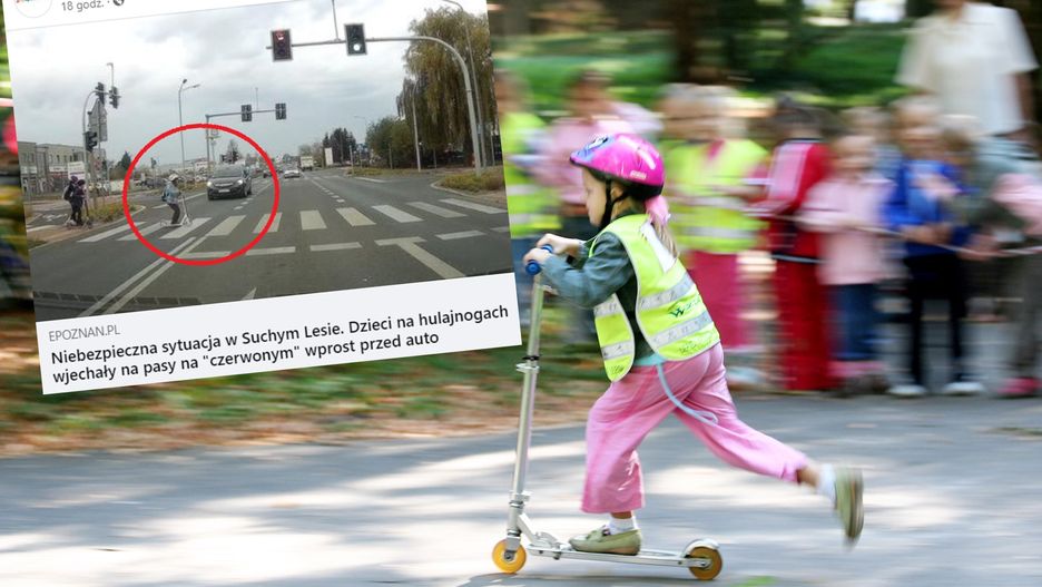Wstrzymali oddech. Wjechał na hulajnodze wprost pod auto 