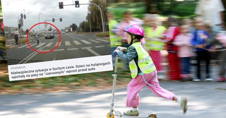 Wstrzymali oddech. Wjechał na hulajnodze wprost pod auto