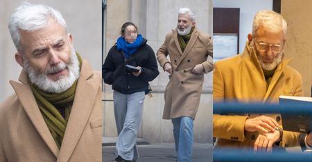 Zarośnięty Hubert Urbański na mieście z nastoletnią CÓRKĄ. Mierzył zegarek za 10 TYSIĘCY ZŁOTYCH