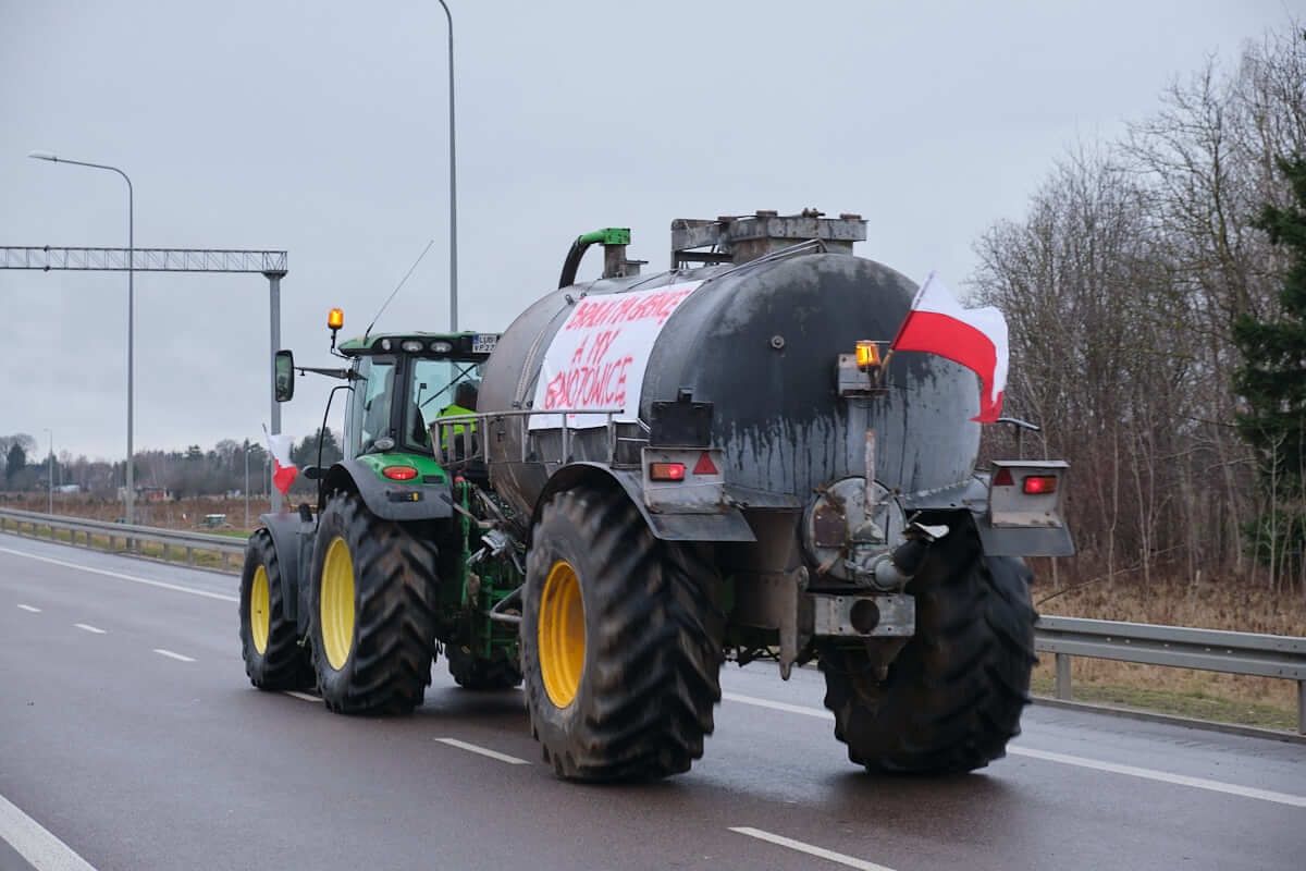 Protest rolników w Maryninie