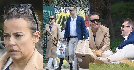 Anna Mucha i Jakub Wons wybrali się z dziećmi do parku, by SPRZEDAWAĆ LEMONIADĘ (ZDJĘCIA)