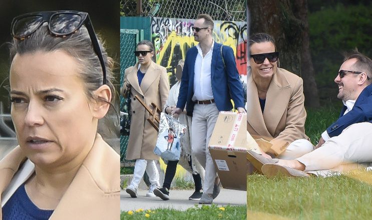 Anna Mucha i Jakub Wons wybrali się z dziećmi do parku, by SPRZEDAWAĆ LEMONIADĘ