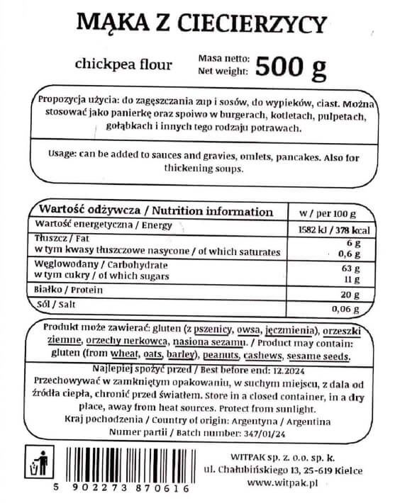 Mąka z ciecierzycą