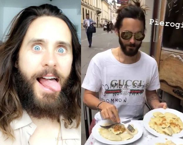 Jared Leto spaceruje po Krakowie i zajada się pierogami (FOTO)