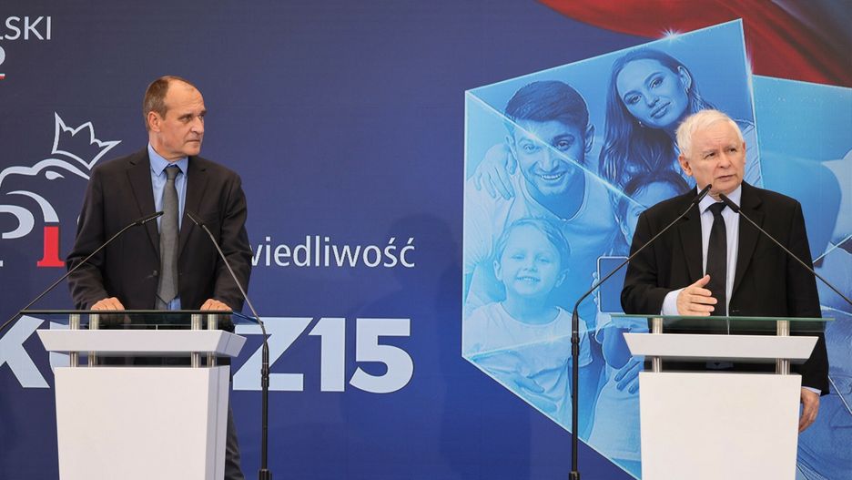 Wsp�lne wyst?pienie Jaros?awa Kaczy?skiego i Paw?a Kukiza14.06.2021 Warszawa Wspolne wystapienie prezesa PiS Jaroslawa Kaczynskiego i lider Kukiz'15 Pawla Kukiza   fot Jacek Dominski/REPORTER
n/z: Pawel Kukiz, Jaroslaw KaczynskiJacek Dominski/REPORTER