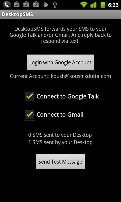 DesktopSMS - SMS przez Gmail 1