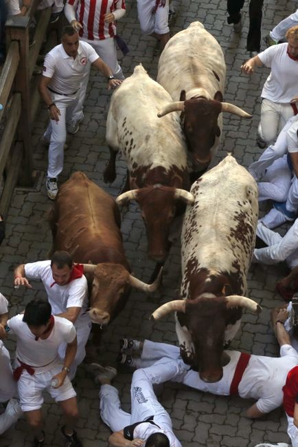 Trzecia gonitwa byków w Pampelunie. Tym razem nikt nie zginął