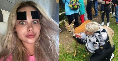 Ewe0na w FUTRZE pozuje z sarną. Fani burzą się: "TROCHĘ SŁABO z twojej strony"
