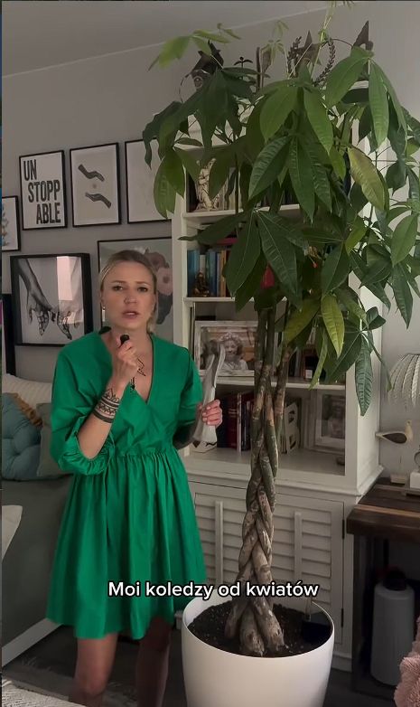 Daria Ładocha ma w domu kwiaty