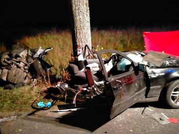 Biała Piska: Tragiczny wypadek. Nie żyje 18-letni kierowca BMW
