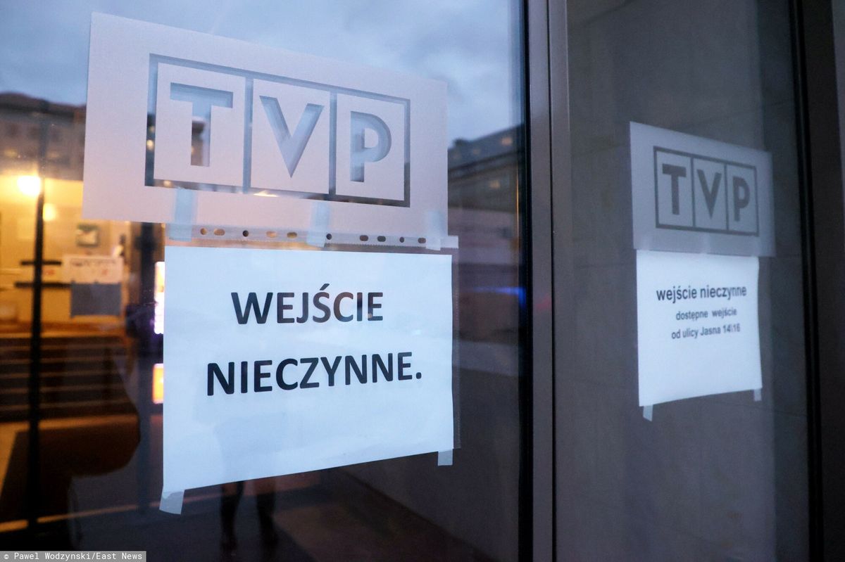 Wejście do budynku TVP zostało zablokowane dla części pracowników