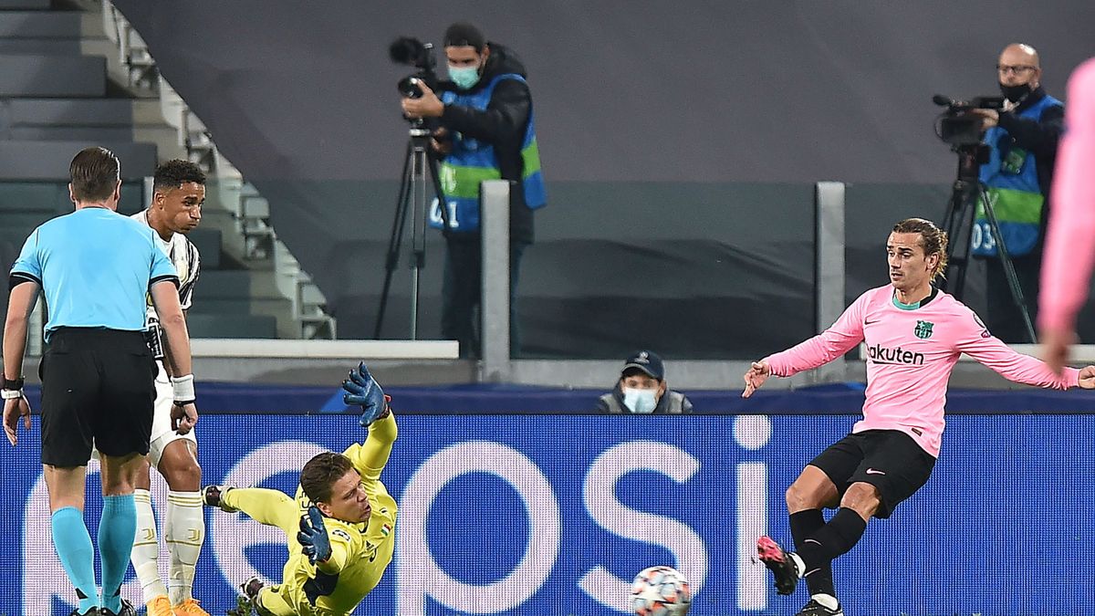 Wojciech Szczęsny broni strzał Antoine'a Griezmanna