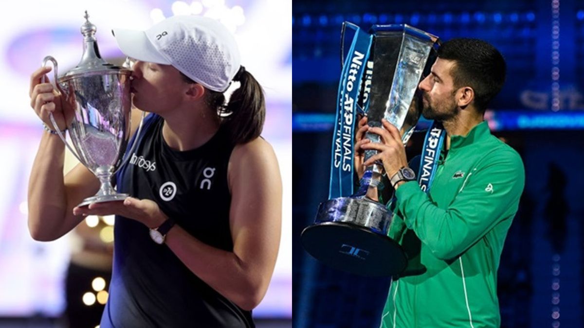 Getty Images / Na zdjęciu: Iga Świątek i Novak Djoković