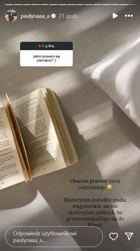 Instastories Paulina Świątek