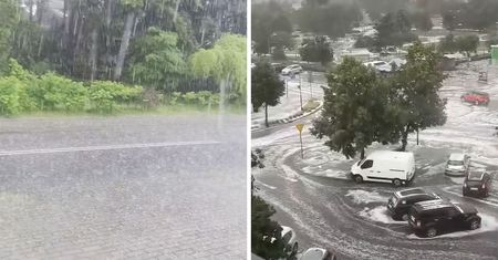 Nawałnice nad zachodnią Polską. W Wągrowcu nagrano "rzekę gradu"