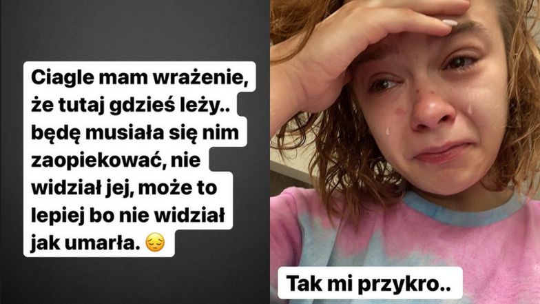 Julia Wróblewska opłakuje ukochaną fretkę