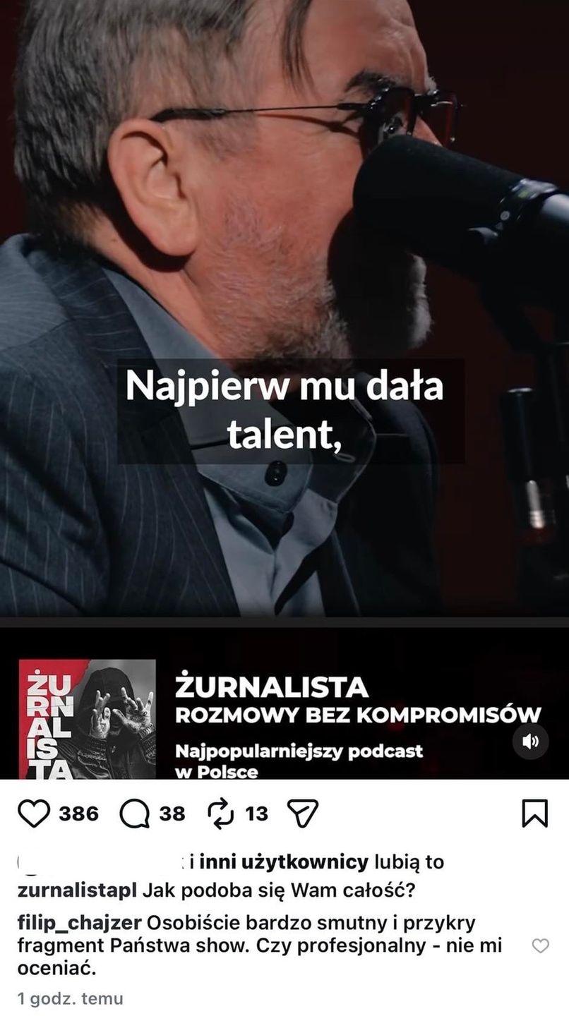 Filip Chajzer odpowiada Edwardowi Miszczakowi