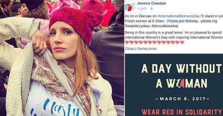 Jessica Chastain weźmie udział w polskim Strajku Kobiet! "Solidaryzuję się z polskimi kobietami"