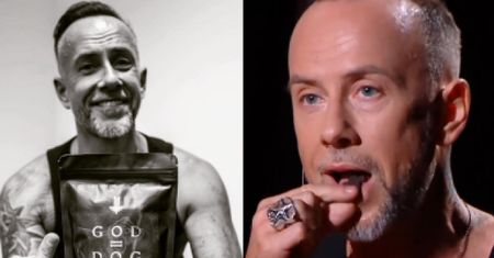 Nergal zjada KARMĘ DLA PSÓW W KSZTAŁCIE KRZYŻY. "Może pierwszy raz w historii krzyż zrobi coś dobrego" (WIDEO)