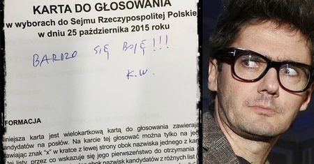 Wojewódzki pokazał swoją kartę do głosowania: "Bardzo się boję!" (FOTO)