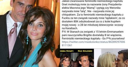 Mariusz Max Kolonko o 64-letniej żonie prezydenta Francji: "W Stanach za związek z 15 letnim Emmanuelem nauczycielka dostałaby 8 lat więzienia"