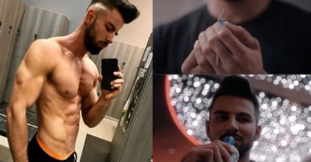 Damian z "Love Island" też zagrał w teledysku! Jego postać szprycuje się sterydami i umawia z "Jessicą"...
