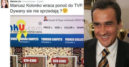 Hanna Lis wyśmiewa powrót Kolonki do TVP: "Dywany się nie sprzedają?"