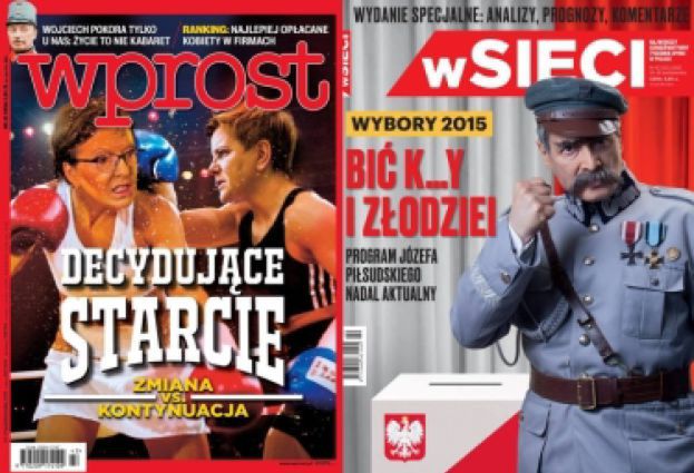 Okładki wyborcze: "Wprost" czy "wSieci"?