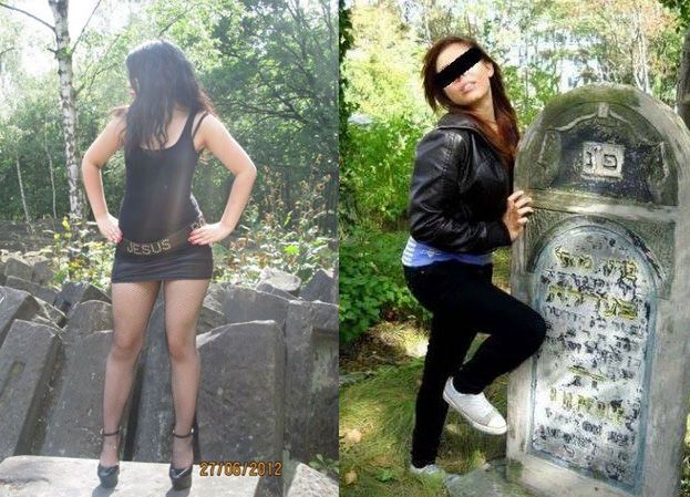 Nastolatki zrobiły sobie "seksowną sesję" na żydowskim cmentarzu! (ZDJĘCIA)