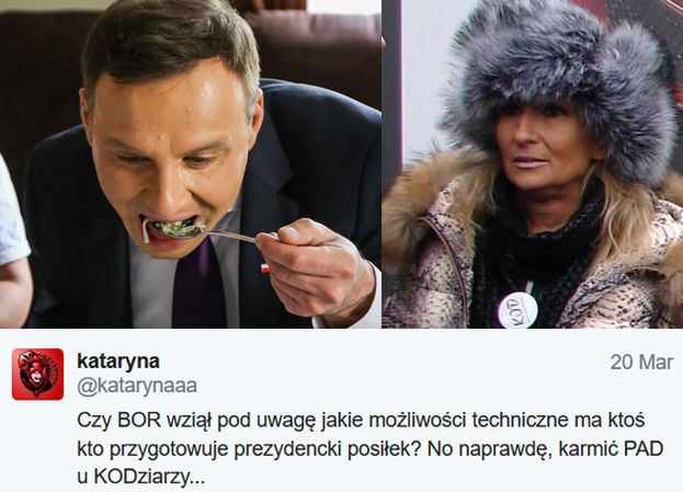 Prawicowa blogerka Kataryna sugeruje, że... KOD mógł otruć prezydenta!