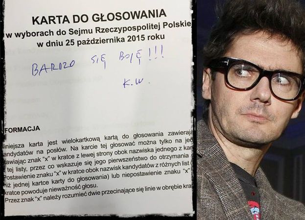 Wojewódzki pokazał swoją kartę do głosowania: "Bardzo się boję!" (FOTO)