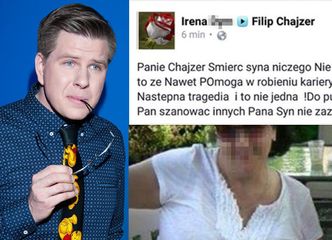 "Fanka" do Filipa Chajzera: "ŚMIERĆ SYNA NICZEGO PANA NIE NAUCZYŁA! Syn nie zazna spokoju!"