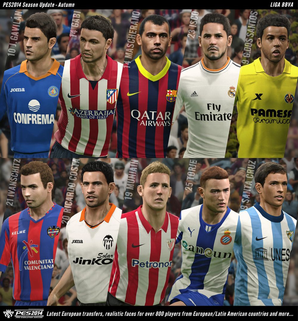 PES 2014 doczeka się 800 nowych twarzy zawodników i trybu 11 na 11, a FIFA 14 ma być stabilniejsza