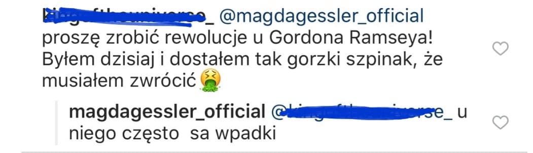 Magda Gessler krytykuje Gordona Ramsaya