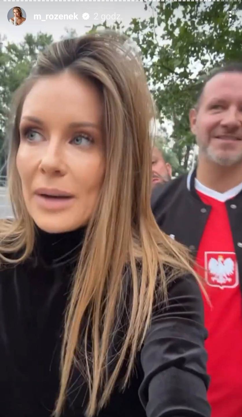 Małgorzata Rozenek na meczu